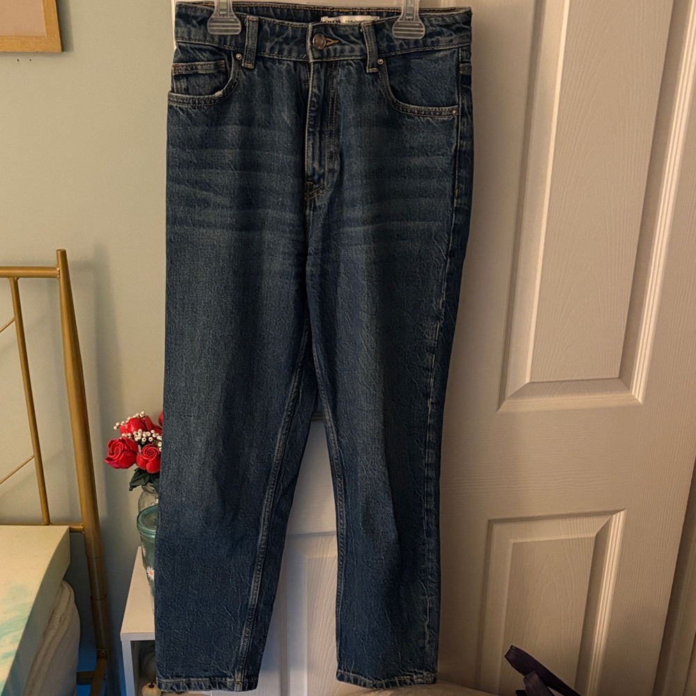 Zara Women's Straight Leg Blue Jeans